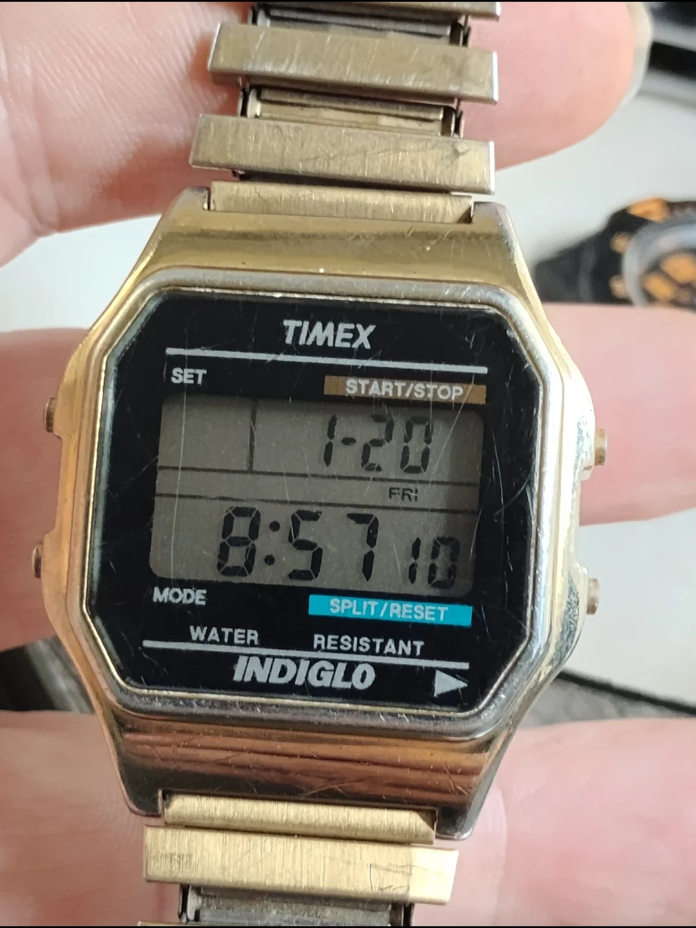 Timex Indiglo Gold Digital Watch